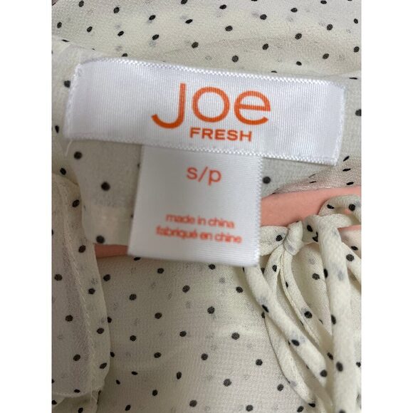 Polka Dot Ruffle Blouse Size Small - Picture 3 of 5